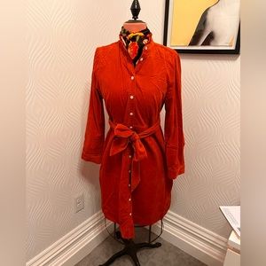 J Crew corduroy shirt dress sz 8